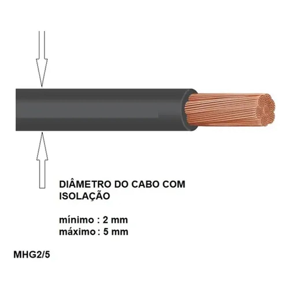 Marcador de Cabo 2,0 a 5,0 mm MHG2-V 100 Unidades Hellermann