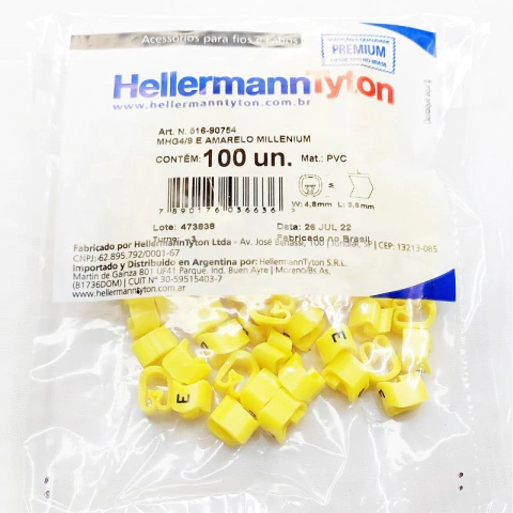 Marcador de Cabo 4,0/9,0 MHG4-A 100 Peças Hellermann