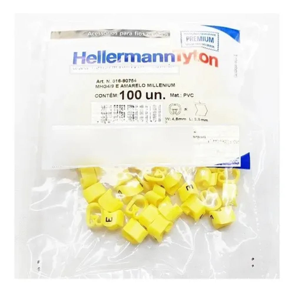 Marcador de Cabo 4,0 a 9,0 mm MHG4-U Hellermann 100 Unidades