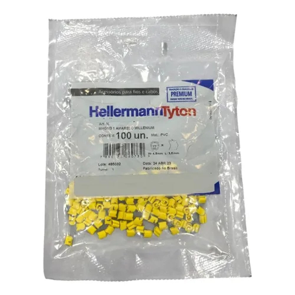 Marcador de Cabos 1,0/3,0 MHG1-6 100 Peças Hellermann