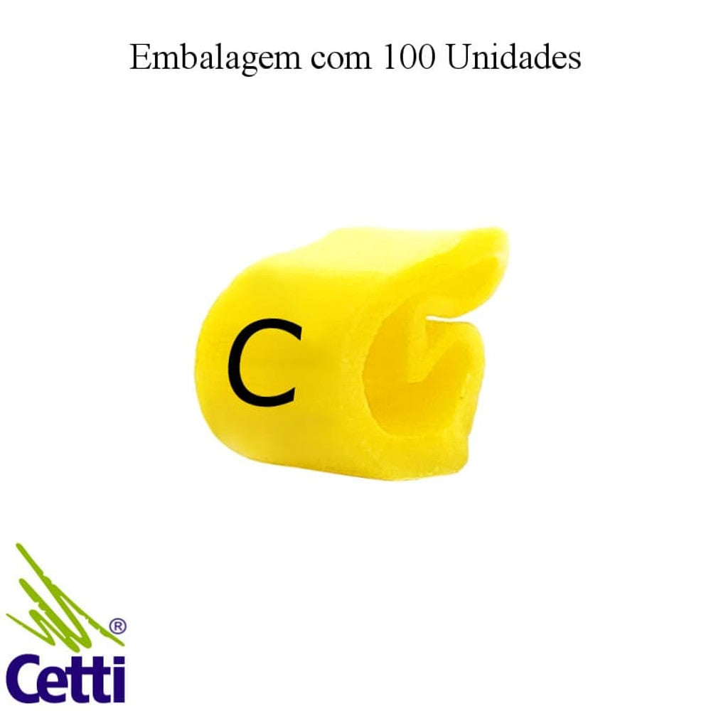 Marcador de Cabos 2,0/5,0 MHG2-C Letra C Hellermann 100 Unidades