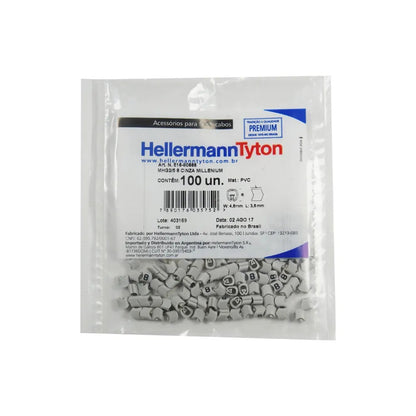 Marcador de Cabos 2,0 a 5,0 mm MHG2-8 Hellermann 100 Unidades