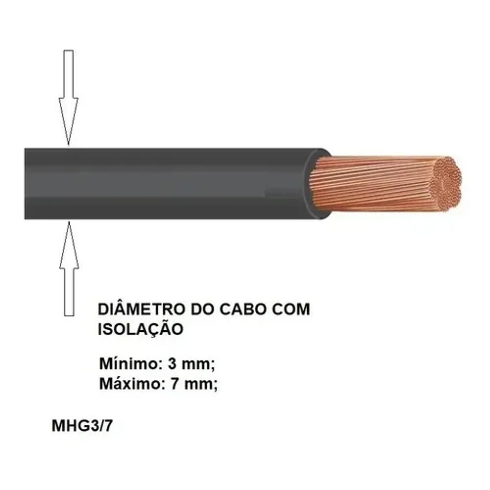 Marcador de Cabos 3,0 a 7,0 MHG3-G 100 Unidades Hellermann