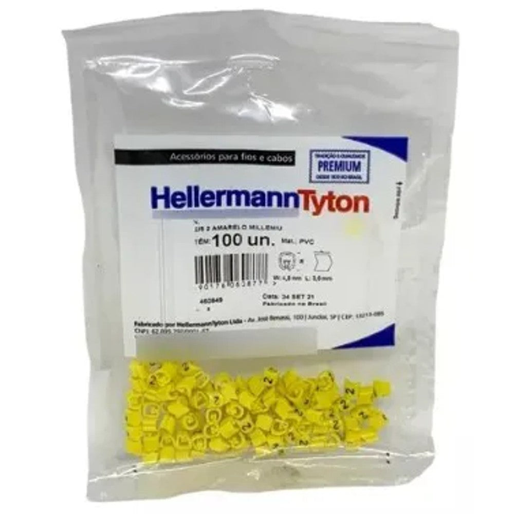Marcador de Cabos 4,0/9,0 MHG4-D 100 Unidades Hellermann