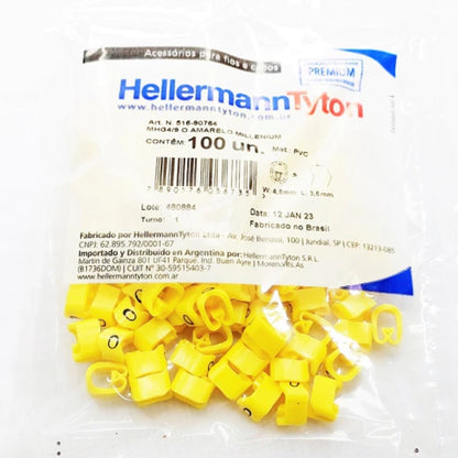 Marcador de Cabos 4,0/9,0 MHG4-T 100 Peças Hellermann