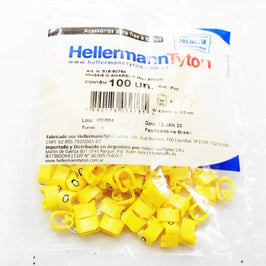 Marcador de Cabos 4,0/9,0 MHG4-Y 100 Peças Hellermann