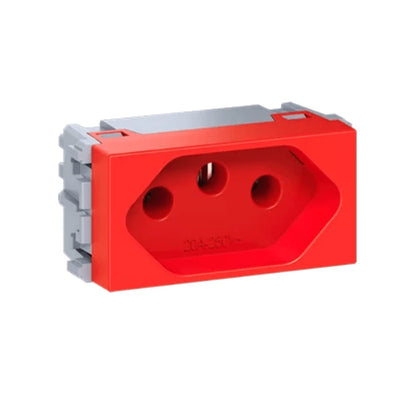 Modulo Tomada 2P+T 20A Vermelho Weg Esatta