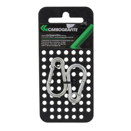 Mosquetão com Trava com Olhal 6x60mm com 2 Peças Carbografite