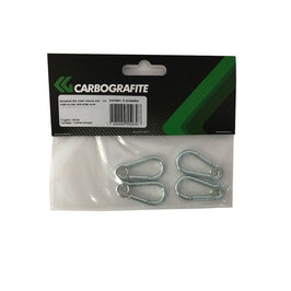 Mosquetão com Trava e Olhal 5x50mm com 2 Peças Carbografite