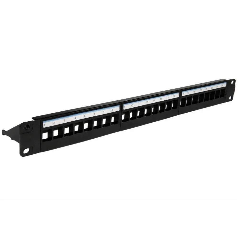 PATCH PANEL DEScarregado 24 Portas Reto Snap Nexans Preto