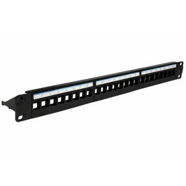 PATCH PANEL DEScarregado 24 Portas Reto Snap Nexans Preto