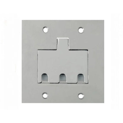 PLACA DE PISO 4X4 PARA 3 RJ45 INOX