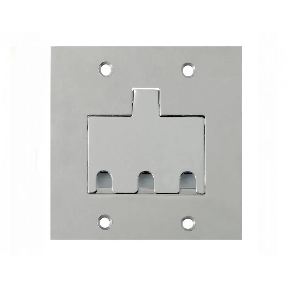 PLACA DE PISO 4X4 PARA 3 RJ45 INOX
