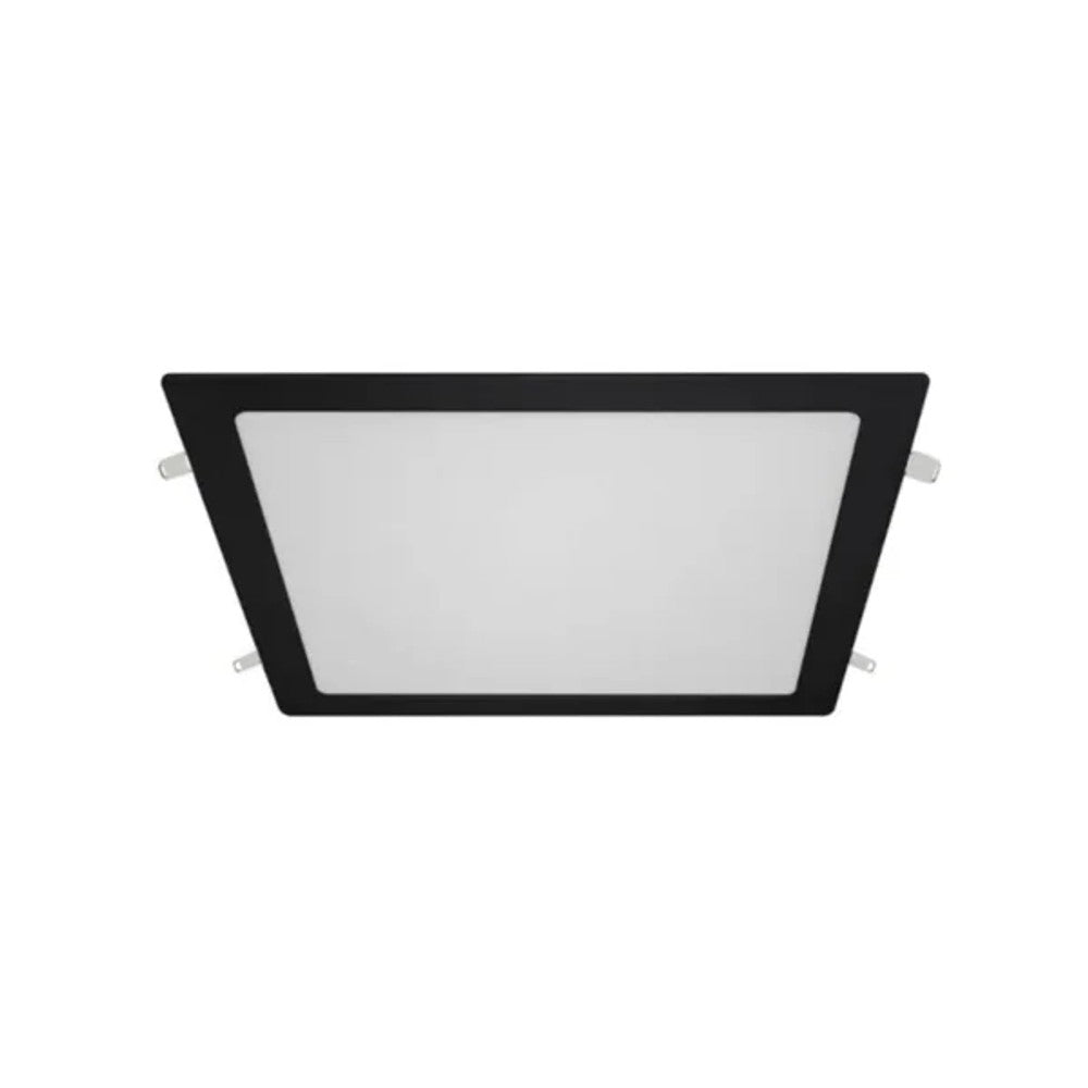 Painel LED Embutir Quadrado 24W 3000K 29,5cm Preto Nordecor
