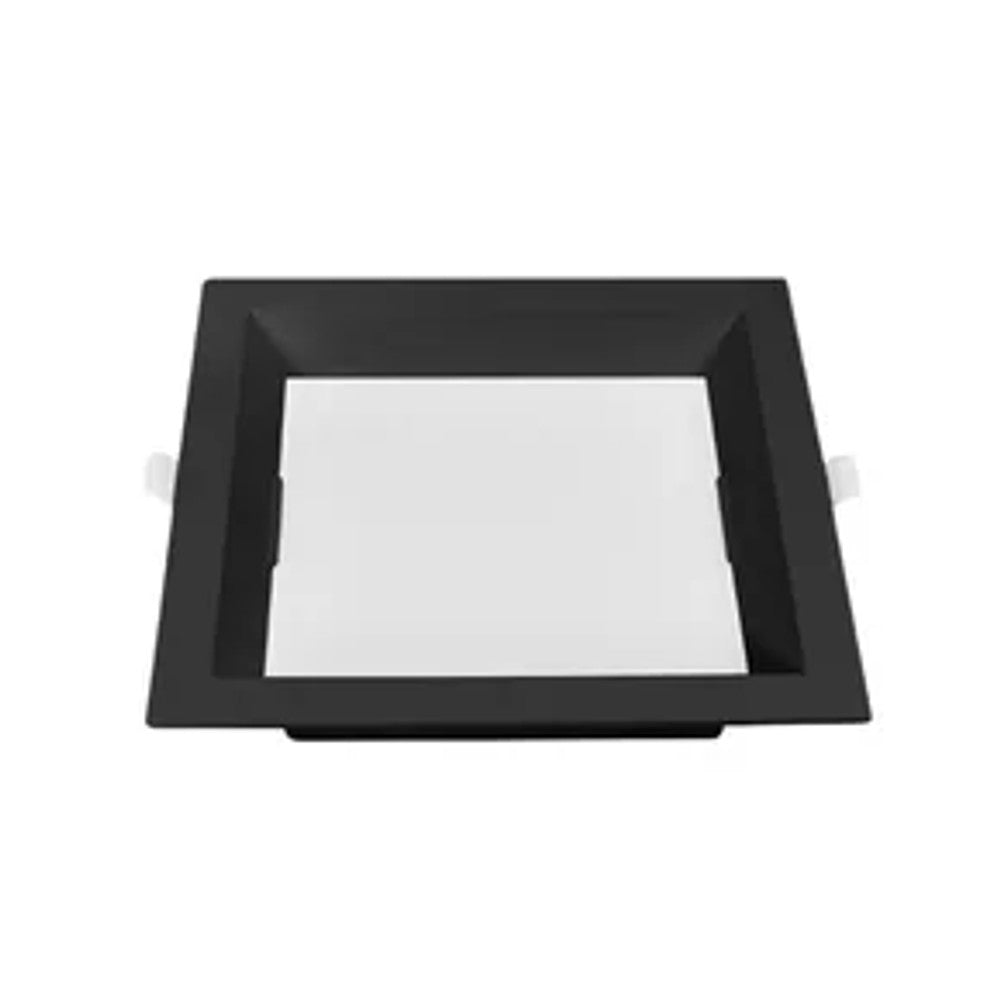 Painel LED Embutir Quadrado 24W 6500K 29,5cm Preto Nordecor