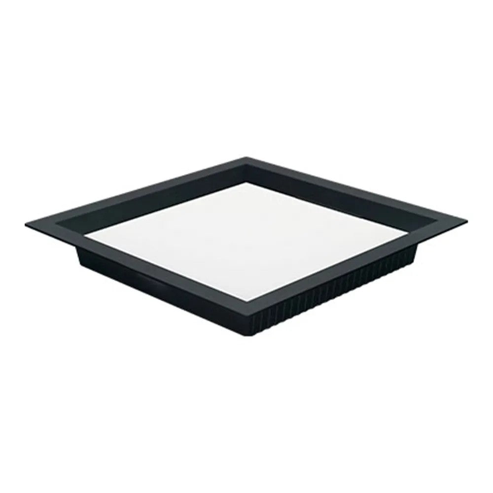 Painel LED Embutir Quadrado 24W 6500K 29,5cm Preto Nordecor