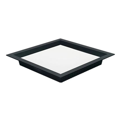 Painel LED Embutir Quadrado 24W 6500K 29,5cm Preto Nordecor