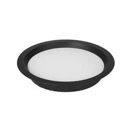 Painel LED Embutir Redondo 18W 4000K 22cm Preto Nordecor