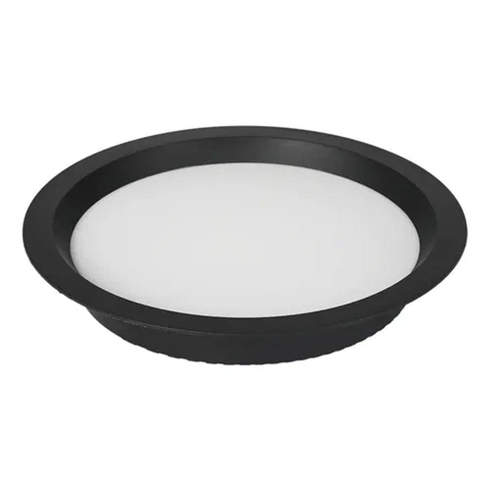 Painel LED Embutir Redondo 24W 3000K 29,5cm Preto Nordecor