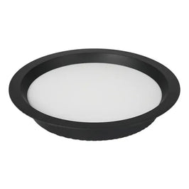 Painel LED Embutir Redondo 24W 3000K 29,5cm Preto Nordecor