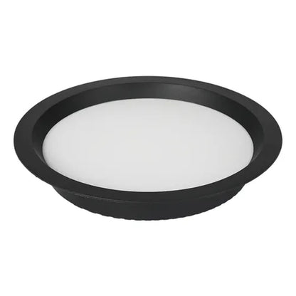 Painel LED Embutir Redondo 24W 3000K 29,5cm Preto Nordecor