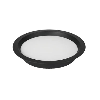 Painel LED Embutir Redondo 24W 3000K 29,5cm Preto Nordecor