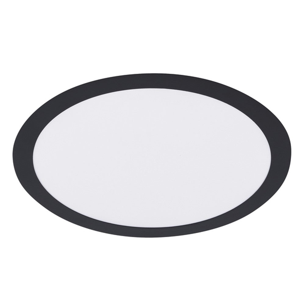 Painel LED Embutir Redondo 24W 4000K 29,5cm Preto