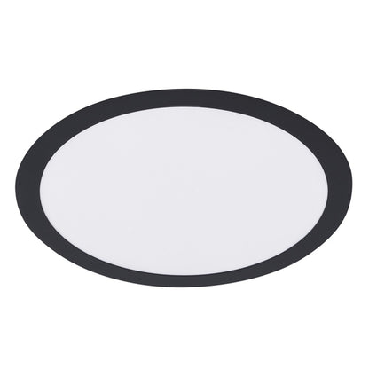 Painel LED Embutir Redondo 24W 4000K 29,5cm Preto