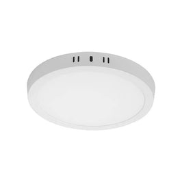 Painel LED Embutir Sobrepor Redondo 24W 3000K 17cm Branco Taschibra