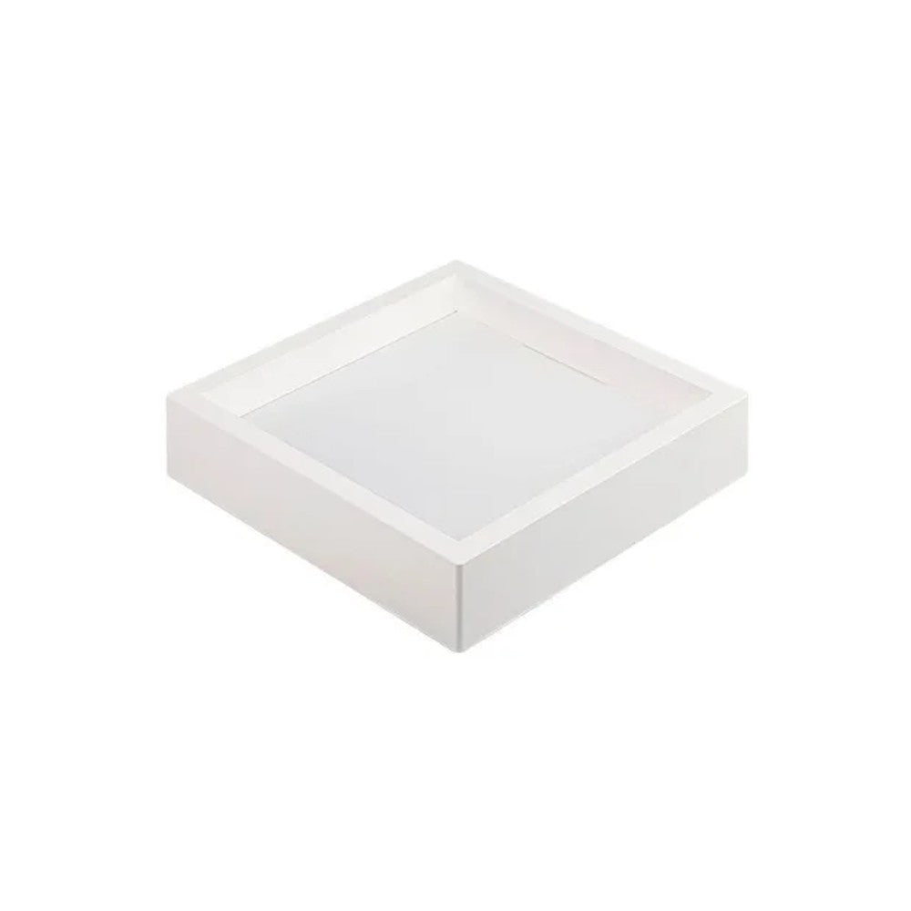 Painel LED Quadrado 18W 3000K 21cm Branco Recuado Nordecor