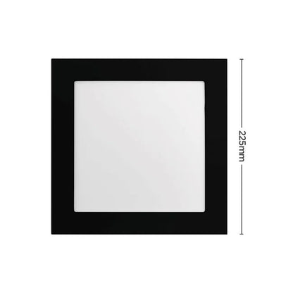 Painel LED Quadrado 20W 3000K 21cm Preto Save Energy