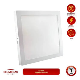 Painel LED Quadrado 32W 4000K 40cm Branco Blumenau