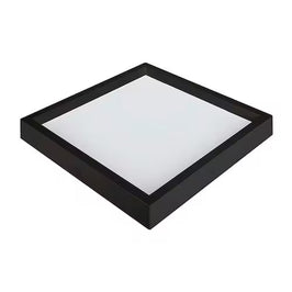 Painel LED Quadrado 36W 3000K 40cm Preto Recuado Nordecor