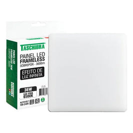 Painel LED Quadrado Sobrepor 36W 6500K 37cm Branco Save Energy