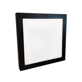 Painel LED Sobrepor Quadrado 25W 3000K 29cm Preto Save Energy