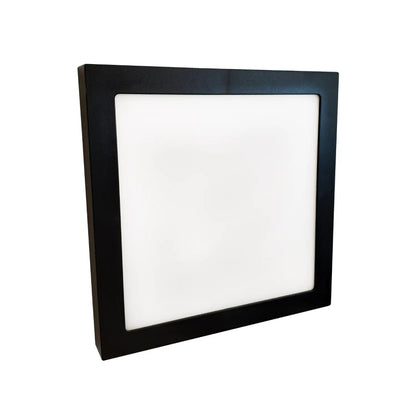 Painel LED Sobrepor Quadrado 25W 3000K 29cm Preto Save Energy
