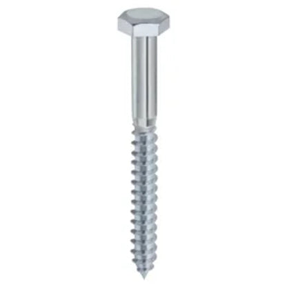 Parafuso AA Cabeça Sextavada Rosca Parcial 1/4x75mm Fischer Cartela com 4 Peças