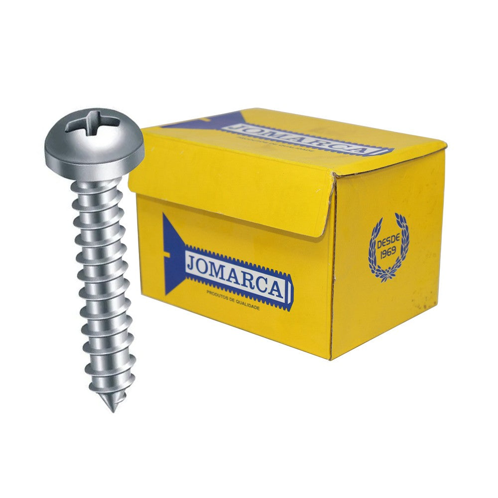 Parafuso Auto Atarraxante Cabeça Panela 4,2x38mm Jomarca 20 Unidades