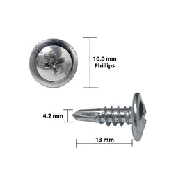 Parafuso Auto Brocante 4,2x13 Phillips Flangeado com 100 Unidades