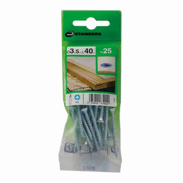Parafuso Chipboard Cabeça Chata 3,5x40 mm com 25 Peças Nacional