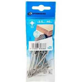 Parafuso Chipboard Cabeça Chata 3,5x40mm com 25 Peças