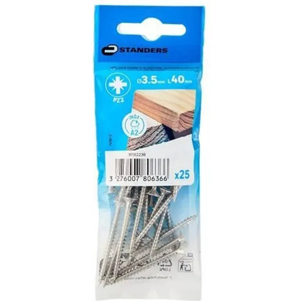Parafuso Chipboard Cabeça Chata 3,5x40mm com 25 Peças