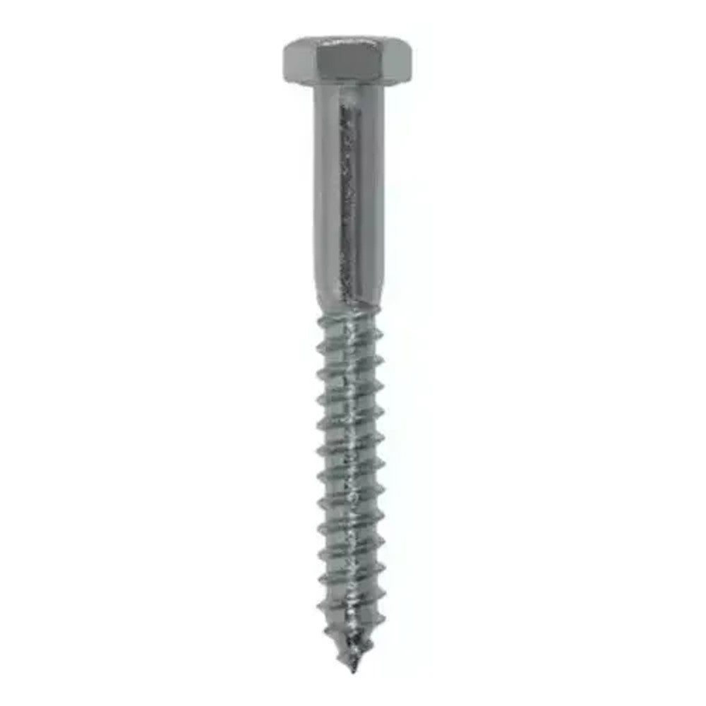 Parafuso Madeira Cabeça Sextavada 1/4x50 para Bucha S10 com 100 Peças