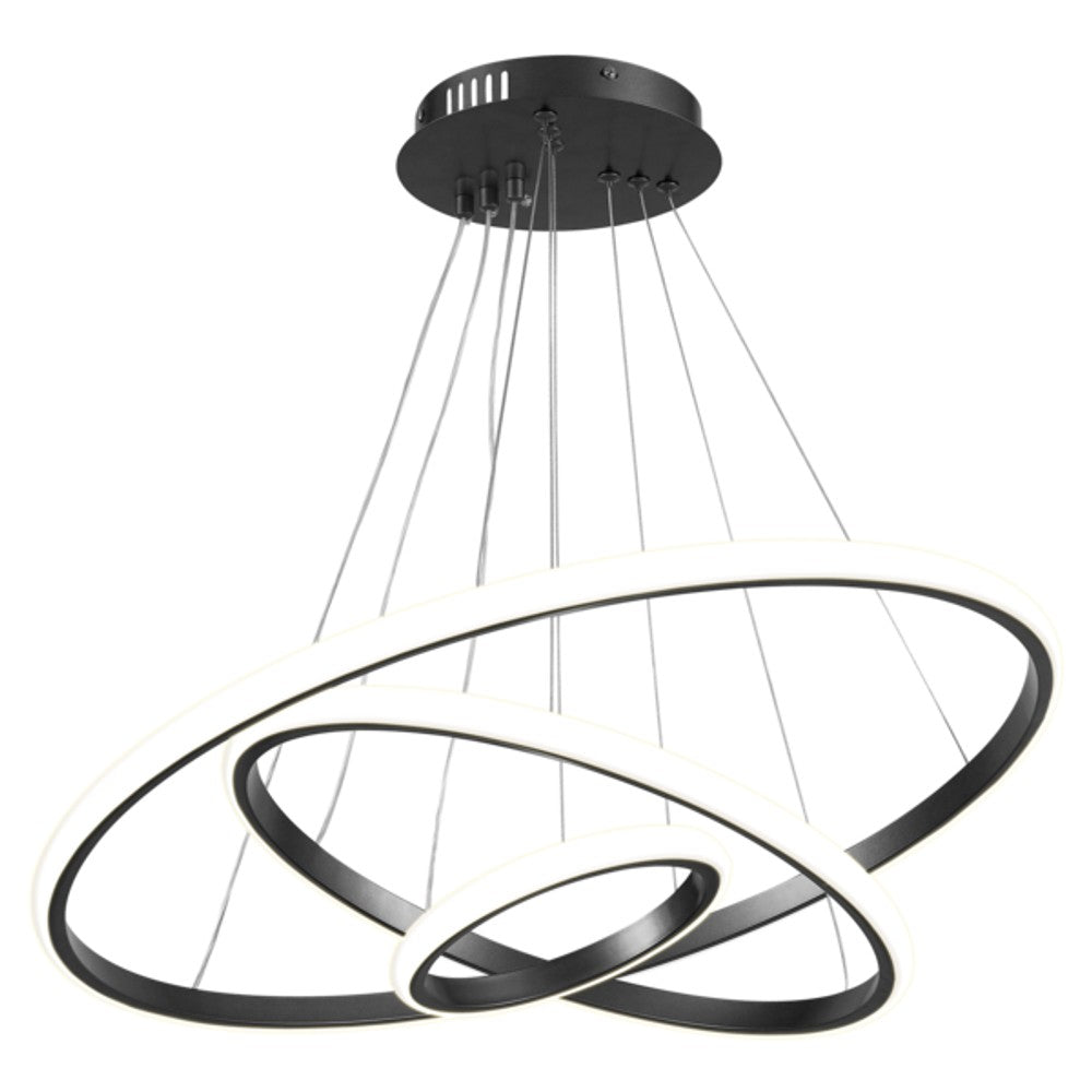 Pendente LED Hevvy Horizon Rings 62W Preto