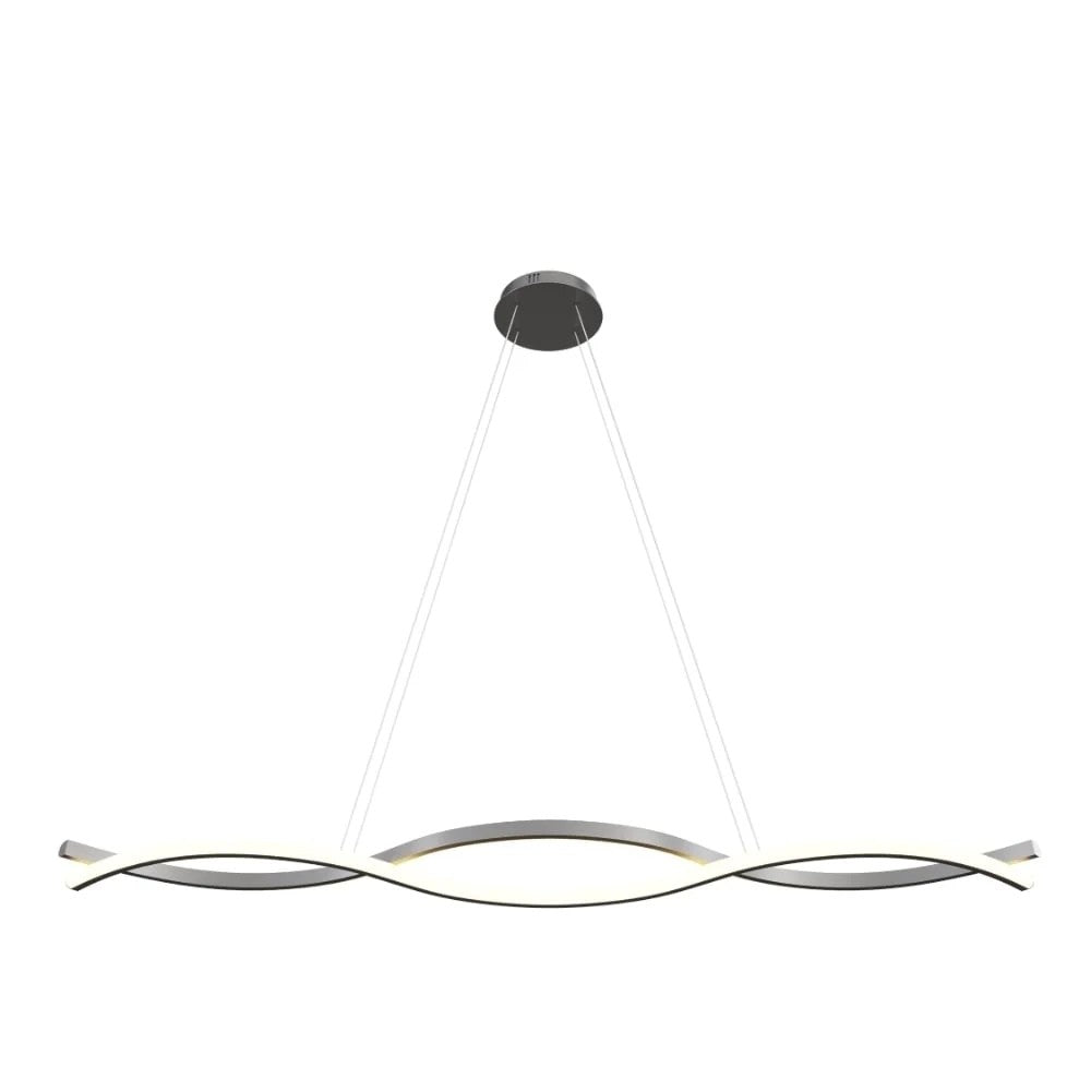Pendente LED Hevvy Horizontal 62W 3000K 4000K 6000K Cinza