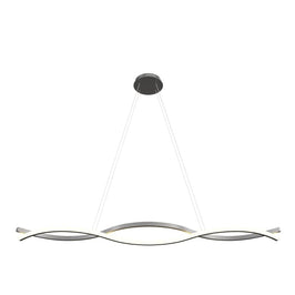 Pendente LED Hevvy Horizontal 62W 3000K 4000K 6000K Cinza