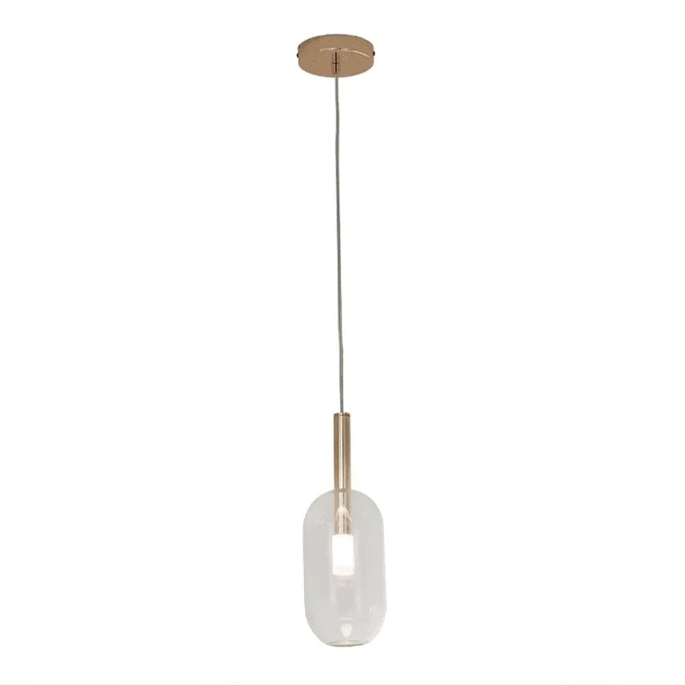 Pendente LED Hevvy Remi 12x38cm 1 Lâmpada G9 Transparente