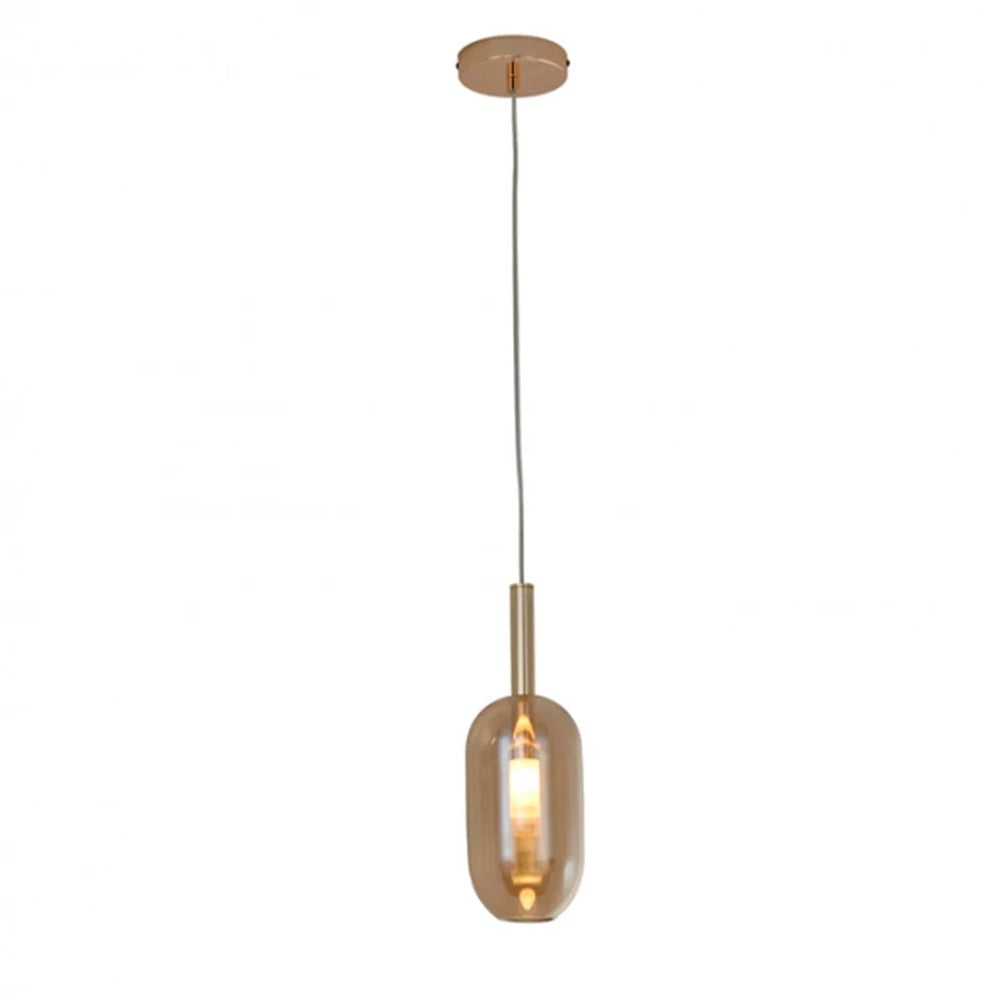 Pendente LED Hevvy Remi 12x38cm 1xG9 Âmbar