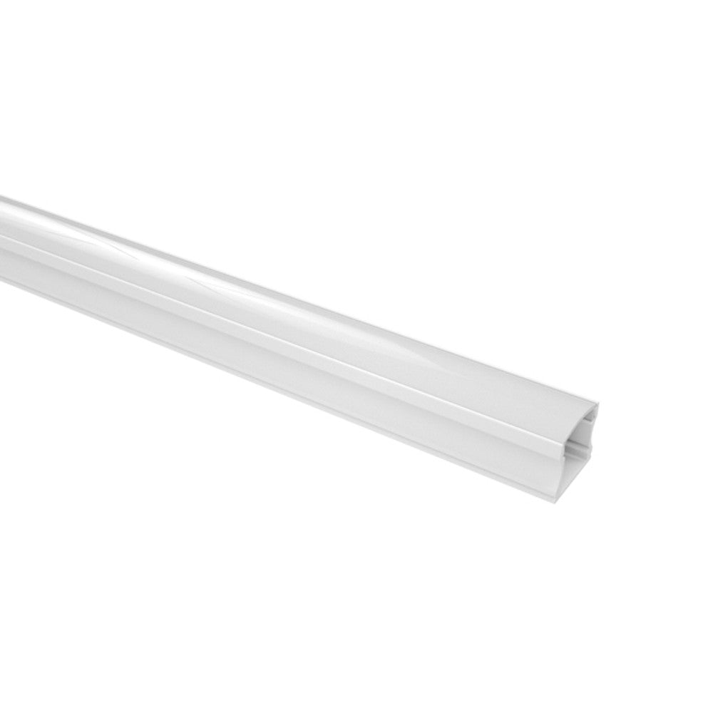 Perfil de Alumínio Luminatti LM974 para Fita de LED 1 Metro Branco Leitoso 12mm