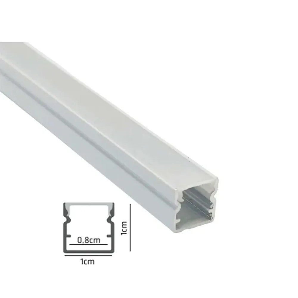 Perfil de Alumínio para Fita de LED Gaya 3 Metros Prata Sobrepor